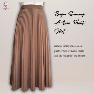 NWT Bonded Jersey Thick Brown Pleated Modest Skirt